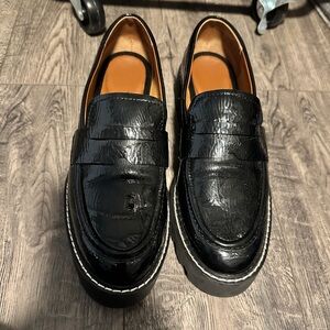 Franco Sarto Black Loafers